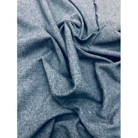 אריג פולי ויסקוזה צבע כחול ג'ינס 