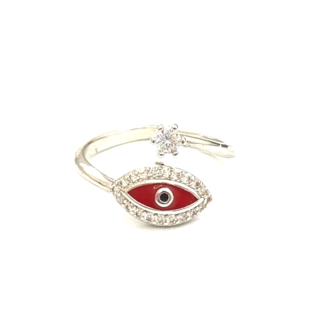 טבעת עין אדומה בשילוב זרקון