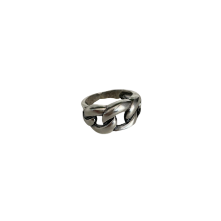 טבעת צמה עבה- כסף 925
