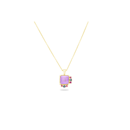 Linoy Amethyst Necklace with Diamonds | Liati Jewelry Design