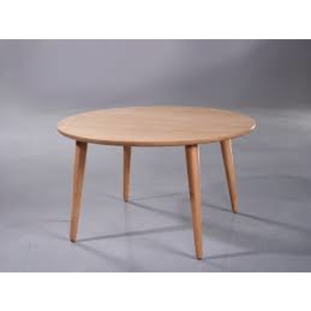 שולחן עגול רגלי עץ