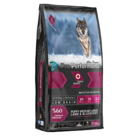 PRO PERFORMANCE-אוכל אולטרה פרימיום לכלב מיני בוגר עם כבש ואוכמניות-12 ק