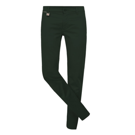 מכנסיים Skinny Cotton/Stretch-  ירוק כהה