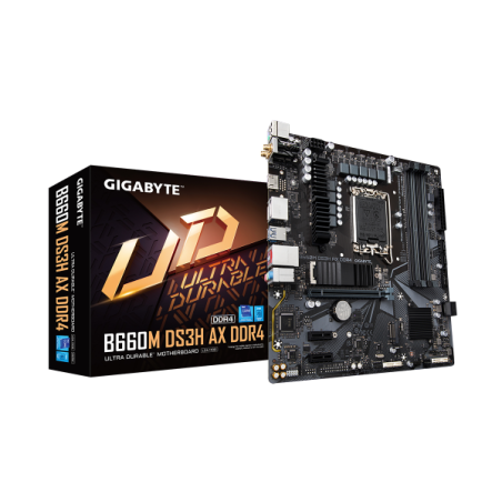 לוח אם דור Gigabyte B660M DS3H AX DDR4 rev1.2 WIFI6 2.5GB Lan 12