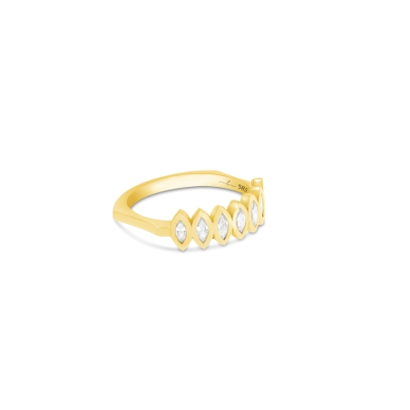 Sheva | טבעת יהלומים לבנים