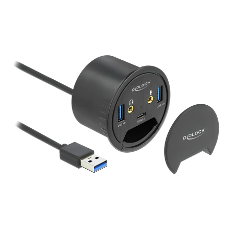 מפצל USB HUB שולחני USB 3.2 עם 3 כניסות USB-A/C + אודיו Delock
