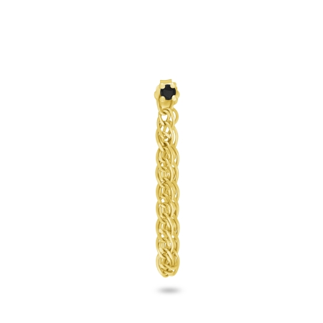 Lee-Tal | Gold Earring with Black Diamond