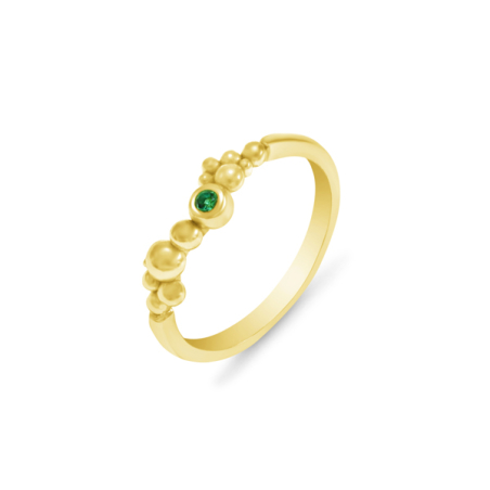 Almog | טבעת משובצת באבן חן אמרלד