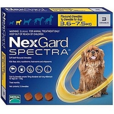 נקסגארד ספקטרה לכלבים במשקל 3.5-7.5 ק