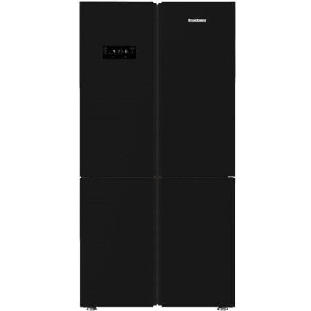 Blomberg 4 door refrigerator KQD1622GB black glass finish