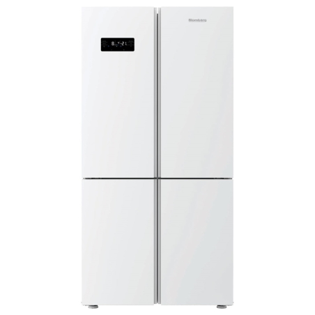 Blomberg 4 door refrigerator KQD1623GW white glass finish
