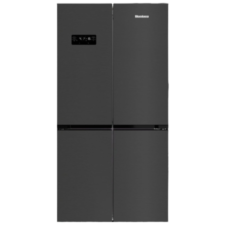 Blomberg 4 door refrigerator KQD1636XBR black steel finish