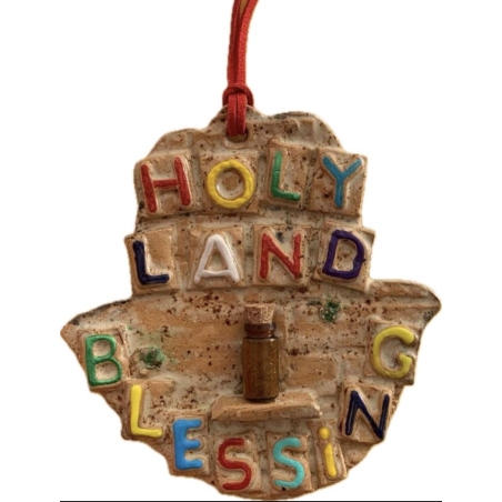 Hamsa with a bottle of the land of Israel
