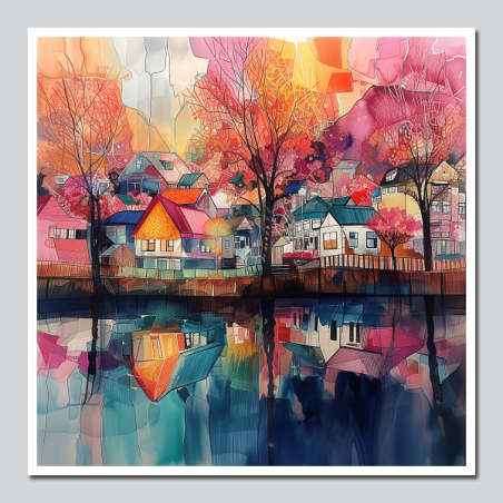 A reflected village