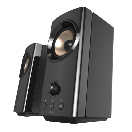 Creative T60 Compact Hi-Fi 2.0 Desktop Speakers with Clear Dialog and Surround by Sound Blaster and SmartComms Kit