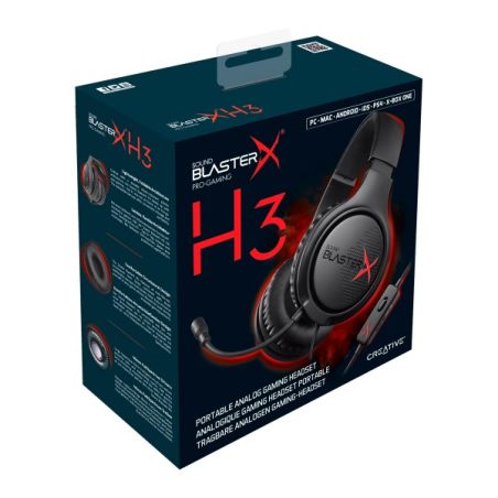 אוזניות ‏חוטיות Creative Sound BlasterX H3 קריאייטיב