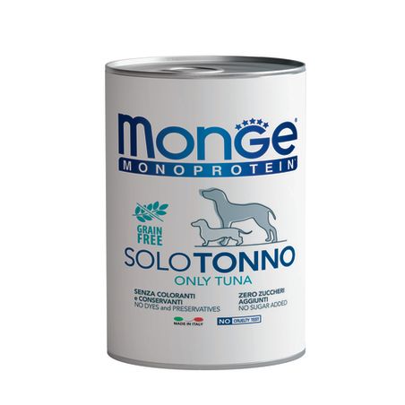 MONGE מונג' מזון רטוב לכלבים מונו פרוטאין בטעם טונה 400 גרם 