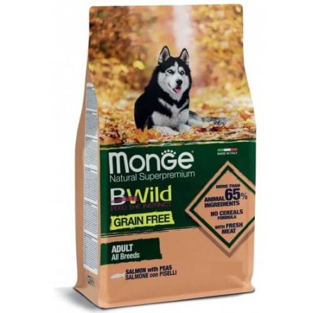 MONGE BWILD מונג' ביווילד מזון יבש לכלב בוגר סלמון נטול דגנים 2.5 ק