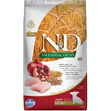 FARMINA N&D ANCESTRAL GRAIN נטורל אנד דלישס גור מיני עוף ודגנים 7 ק