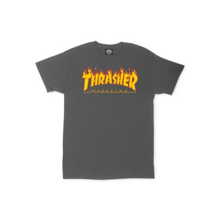 Thrasher - טי שירט לוגו באפור