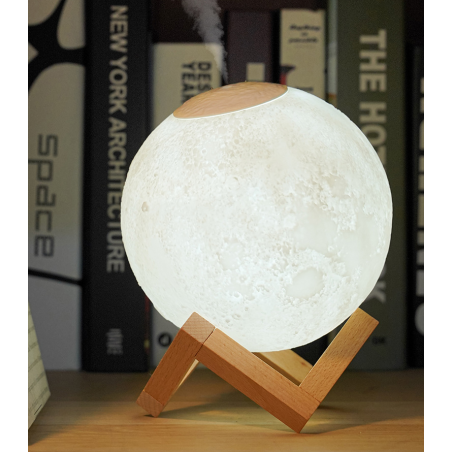 דפיוזר - מכשיר אדים קרים ריחני מנורת לילה בצורת ירח גדול