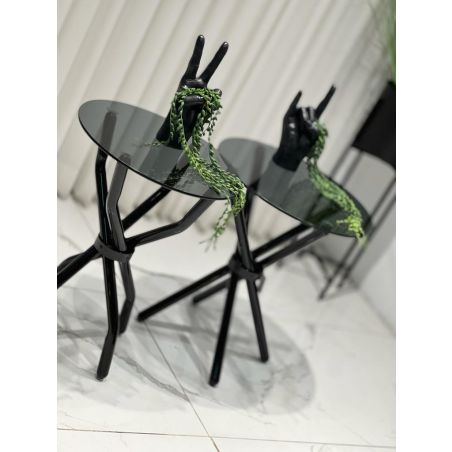 שולחן סלון צד – שחור, עכביש