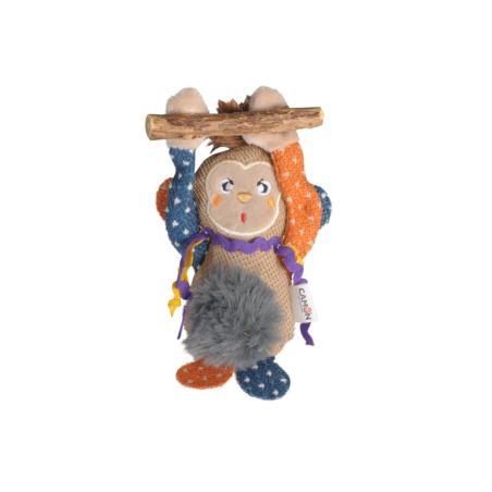 צעצוע לחתול בצורת קוף - עם קטניפ ומטאטאבי