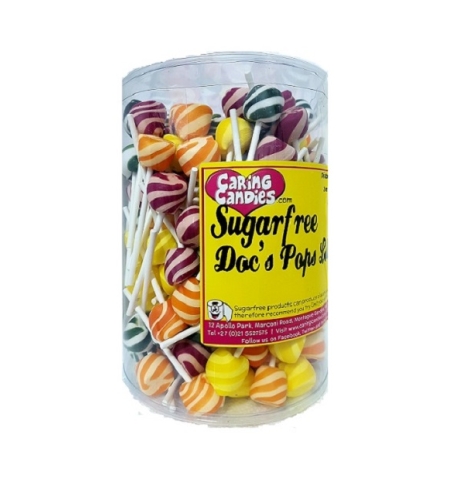 Caring Candies - Sugar Free Doc Pop 8gr Sour Lollies