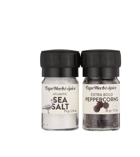 Cape Herb & Spice Salt and Pepper Mini Grinder Set