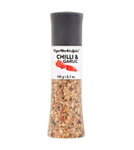 Cape Herb & Spice Chilli & Garlic Seasoning with Grinder 190 gr