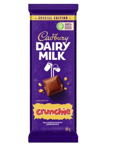 Cadbury (South Africa) Dairy Milk with Crunchie bits 80 gr