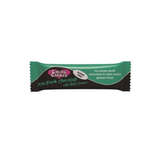 Clearance - Sugar Free 70% Dark Chocolate with Mint Crunch 50g