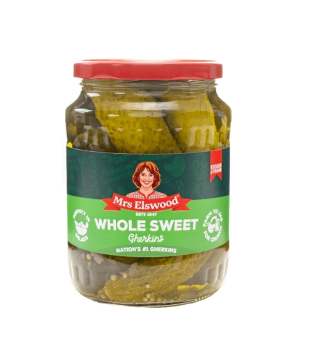 Mrs Elswood Whole Sweet Gherkins 670 gr