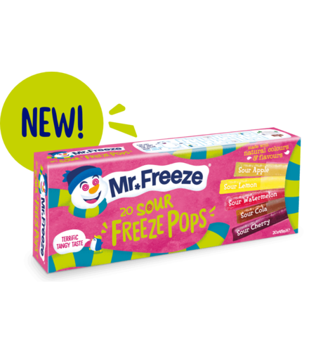 Mr Freeze Sour Freeze Pops 20 x 45ml