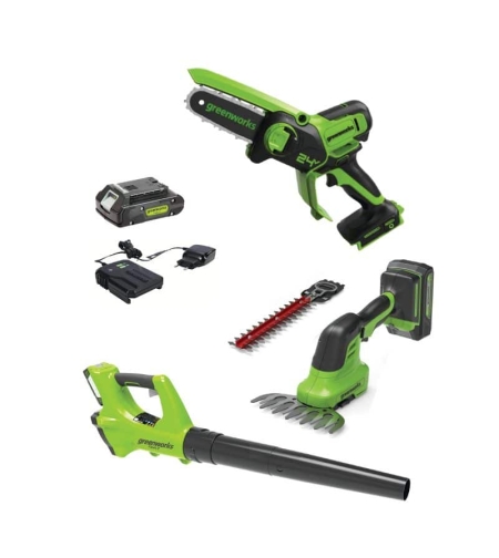 דיל BARBER 24V – פתרון גינון מושלם לגינות קטנות greenworks