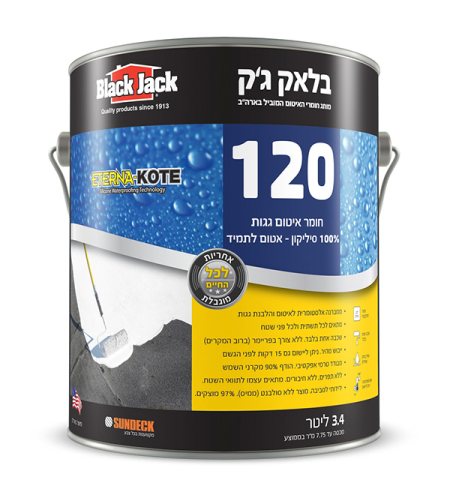 בלאק ג'ק 120 - חומר איטום גגות 100% סיליקון - אטום לתמיד