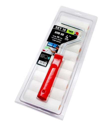 סט לרולר מיני ספוג + ידית 