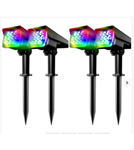רביעיית דוקרנים סולאריים 20 לד RGB