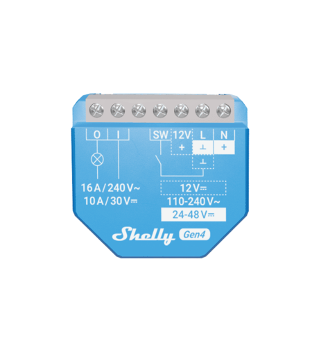 ממסר אלחוטי חכם כולל מגע יבש Shelly 1‎ Gen4
