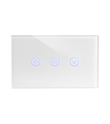 מתג טאץ' חכם לתריס זכוכית לבנה 3 מודול ZIGBEE