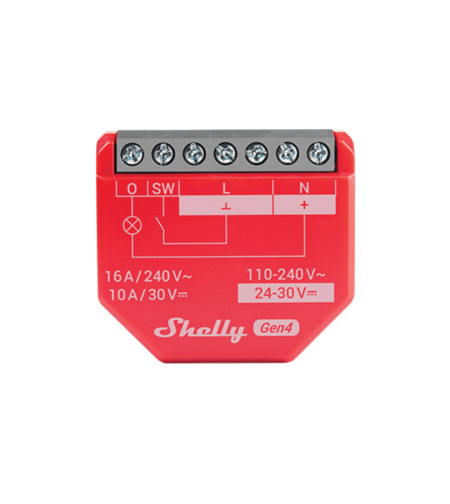 ממסר אלחוטי חכם כולל מדידת הספק Shelly 1‎PMi Gen4