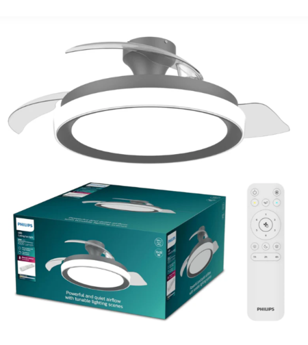 מאוורר תקרה שחור להבים נשלפים Bliss Philips