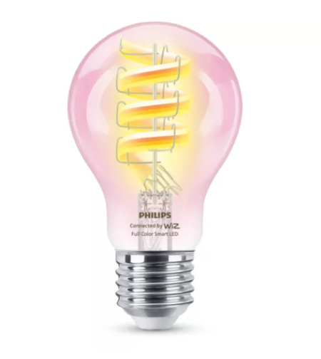 נורת חכמה צבעונית Philips Smart LED Filament A60 4.9W