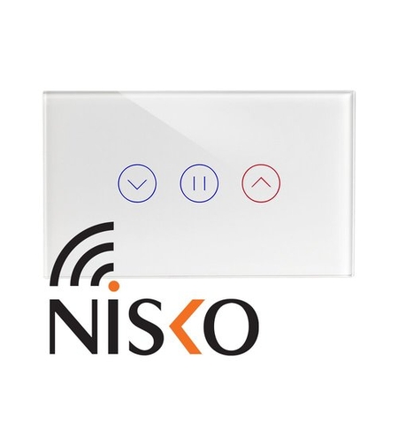 זכוכית בלבד למתג תריס חכם 3 מודול WIFI לבן