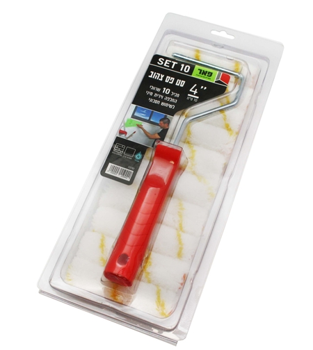 סט לרולר מיני פס צהוב + ידית 