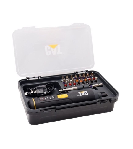 מברג חשמלי נטען 4V + סט ביטים CAT