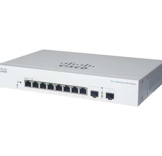 מתג חכם Cisco Business 8-Port Gigabit PoE CBS220-8FP-E-2G-EU