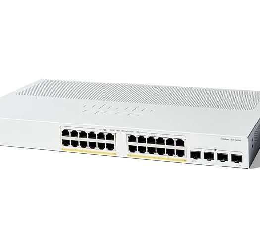 מתג מנוהל, 24 יציאות, Cisco Catalyst C1300-24P-4G