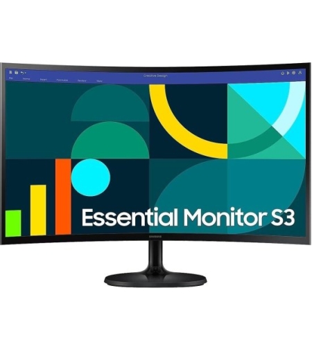 מסך מחשב קעור ''Samsung Essential S3 S36GD S27D362GAM FHD VA 27