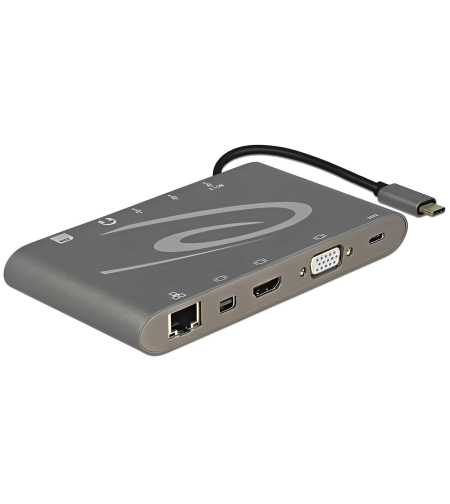 מפצל תחנת עגינה אוניברסלית USB Type-C™ 4K עם אספקת מתח דגם Delock D87297
